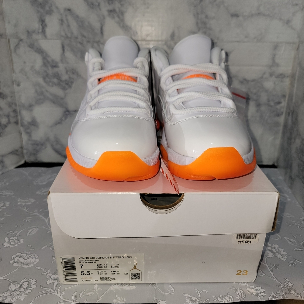 NEW Women’s Air Jordan 11 Retro Low Bright Citrus- US 7